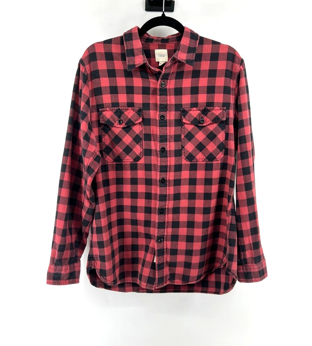 Lands' End | Canvas Red Black Buffalo Plaid Flannel Shirt Cotton Women's Size M